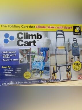 Climb Cart Folding Stair-Climbing Hand Truck - Yellow/Black